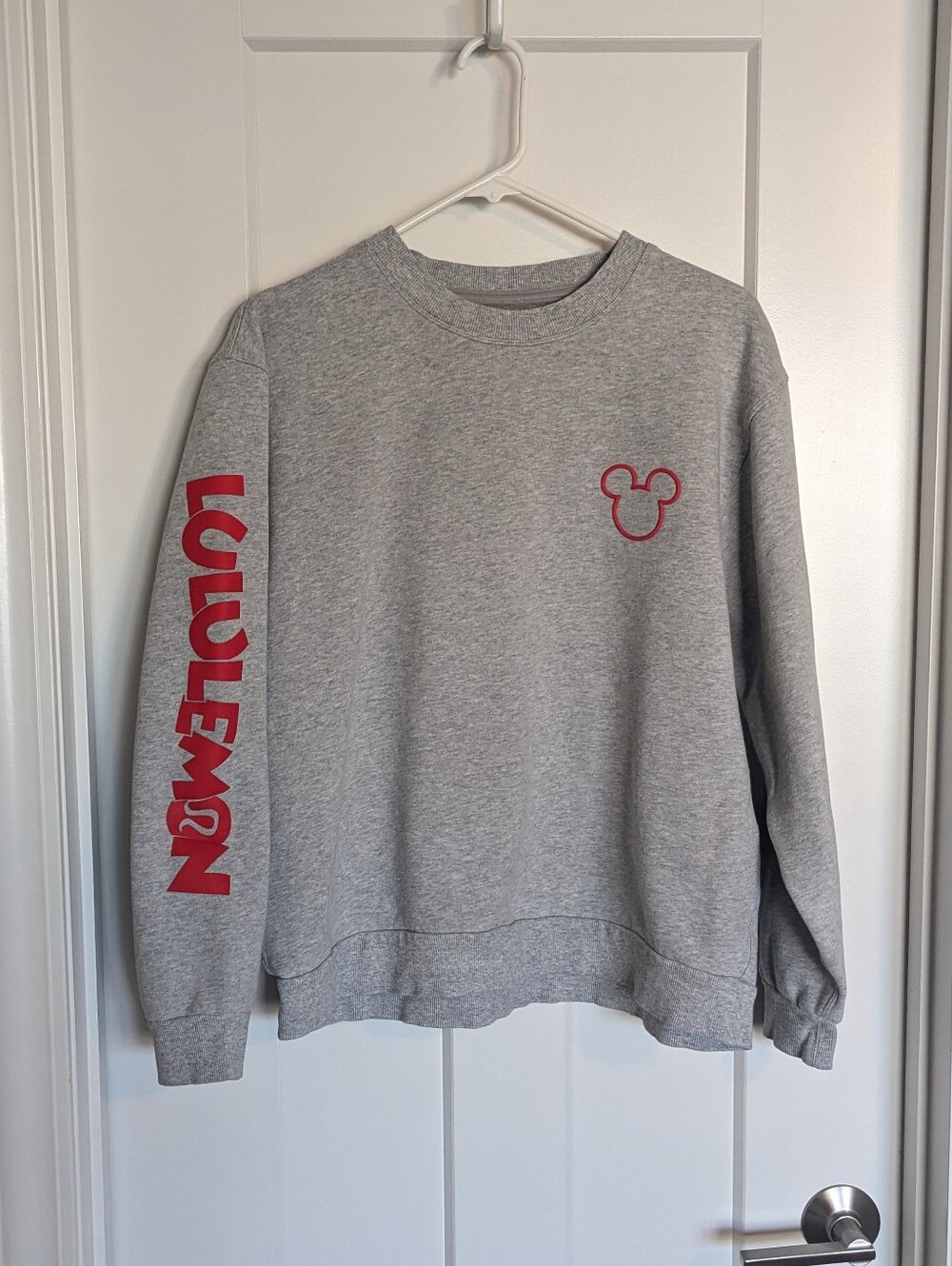 Lululemon x Disney Steady State Crew Sweatshirt- Grey - Mickey Mouse sz S